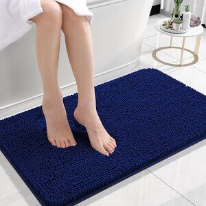 Pair of OLANLY Bathroom Rugs 24x16, Extra Soft Absorbent Chenille Bath Rugs